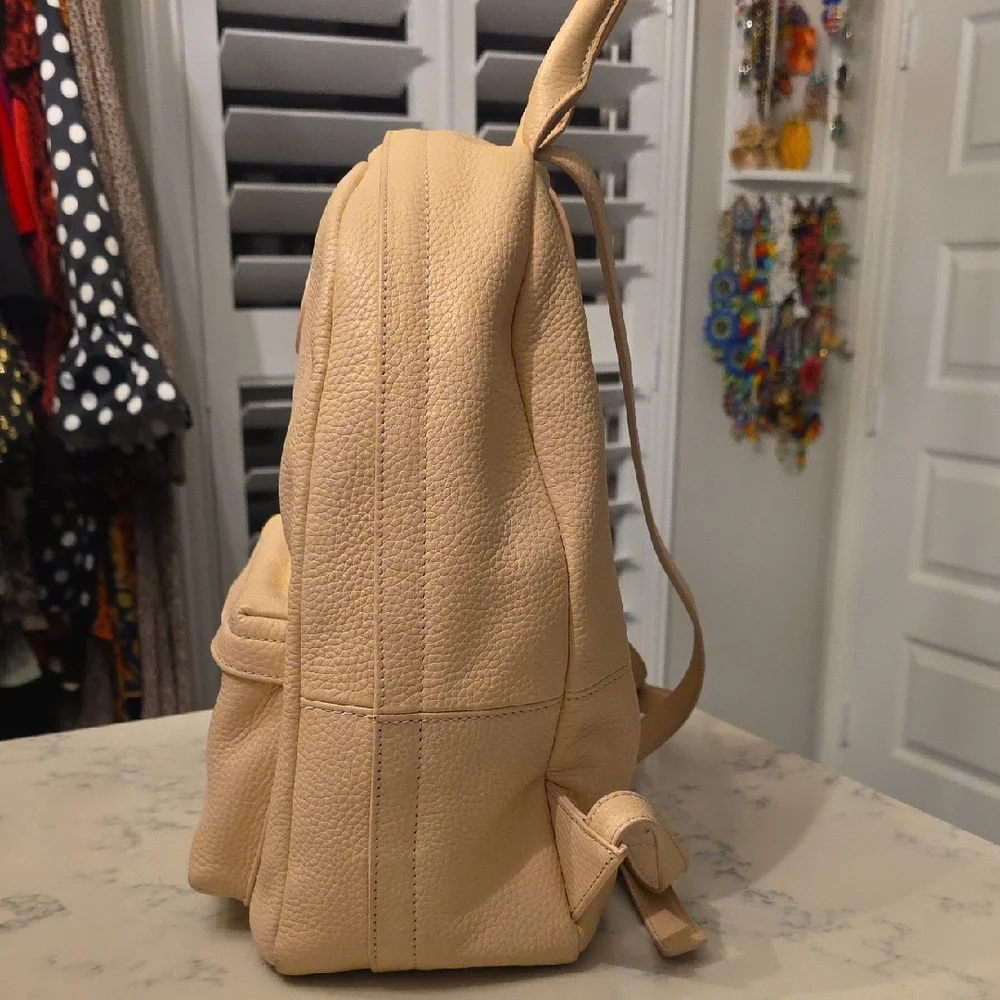 Tory Burch Beige Leather Backpack - Picture 7 of 16